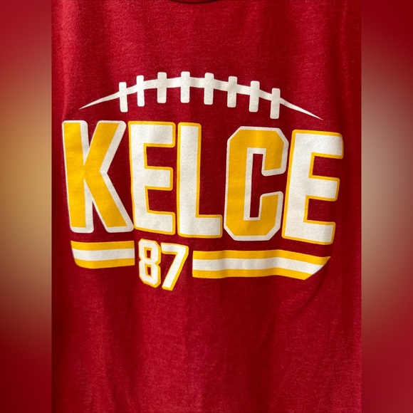 NFL KC Chiefs Travis Kelsey #87 T-Shirt Red Size Medium Short Sleeve Unisex - Picture 3 of 5